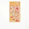Adorable red panda themed felt stickers for cute scrapbooking and planner decoration - Red Panda Dessert / 1 Sheet