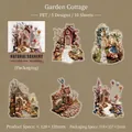 Autocollants PET paysage naturel décoratifs pour scrapbooking et journalisation DIY - Cottage De Jardin / 10 Pièces/Paquet