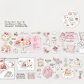 Girly Baking themed matte PET tape with cute dessert and strawberry illustrations for journaling - 50mmx2m / Maiden Bakery