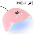 Style C 54W Pink USB Nail Lamp with 18 LED Beads for Professional Gel Polish Drying - X3 Style (54W/18 LEDs)