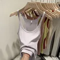 Slim fit lavender ribbed knit racerback tank top for women in a boutique display - S / Top (Q938) / Lavender