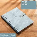 Cuaderno de hojas sueltas de cuero B5 gris azulado con 200 páginas y hebilla metal - B5 / Seguir Adelante - Estilo Hebilla / 200 páginas / Azul grisáceo