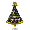 Μπαλόνι αλουμινίου Happy New Year σε σχήμα δέντρου για διακόσμηση πρωτοχρονιάτικου πάρτι - Αγγλικό Καπέλο Πρωτοχρονιάς Μπαλόνι