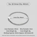 Silver metal loose-leaf binder ring with 44mm inner diameter for card albums and books - 50# Inner Diameter 44mm / Silver