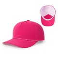 Casquette de camionneur rose à 5 panneaux séchage rapide et visière courbée - 55-57cm / Rose rouge