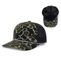 Casquette trucker à motif camouflage en polyester à séchage rapide avec aération découpée laser - 55-57cm / Style camouflage vert armée / Camouflage vert armée