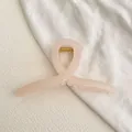 Grande pince à cheveux minimaliste de 13 cm pour femme en finition rose clair élégante - 13cm Type cintre / Rose poudré