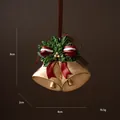 Vintage gouden kerstbel van hars met vermelding van afmetingen en gewicht - Gouden Bel