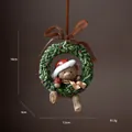 Vintage hars kerstbeer kransornament met 10cm hoogte en 91,3g gewicht details - Bloemenkrans Beer