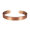 Verstellbares mattes Rotkupfer-Magnetarmband mit therapeutischen Magneten für Wellness - Kupfer