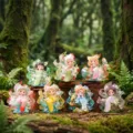 Simpatico set di figurine blind box in resina ragazza volpe a nove code per decorazione scrivania - Uno a Caso / A188 Volpe a nove code celestiale abitante della luna, set da 6