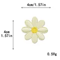 Small white daisy embroidered iron-on patch for DIY clothing decoration, 4cm size - Deep Pink Daisy (10864)