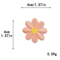 Pink daisy flower embroidery patch with 4cm diameter for DIY clothing - Light Blue Daisy (10863)