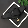 Ultra-slim 5-fold mini umbrella in Obsidian Black with UPF 50 plus sun protection - Black