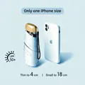 Ultra-compact light blue 5-fold mini umbrella, small size as a phone, UPF 50+ sun protection - Sky Blue