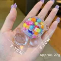 Detail view showing dimensions 6.1x3.7cm and weight of transparent mini turtle ornament - Luminous Bubble Bead Turtle (Without Buckle) / 1 Piece (Without Keychain) / Multicolor