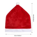 Rote Plüsch-Nikolausmütze-Stuhlhusse für Weihnachtsdeko, Maße 50 cm x 60 cm - Kurzplüsch-Stuhlbezug