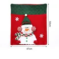 Weihnachts-Stuhlbezug Schneemann Dekoration Maße 47x54cm für festliche Heimdekoration - Rot-grüner gestrickter Stuhlbezug - Schneemann
