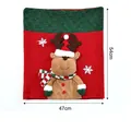 Rote und grüne Weihnachtsrentier-Stuhlabdeckung für festliche Dekoration zu Hause - Rot-grüner gestrickter Stuhlbezug - Elch