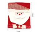 Funda de silla de Navidad con tema de Papá Noel para decoración festiva del hogar y cena - Funda de silla de Papá Noel bronceada roja