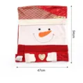 Funda de silla navideña de muñeco de nieve para decoración festiva del hogar y cena - Funda de silla de muñeco de nieve bronceada roja