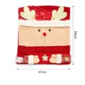 Funda de silla de Navidad con diseño de reno para decoración festiva, 54x47cm - Funda de silla de reno bronceada roja