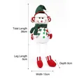 Christmas snowman plush toy variant featuring a green knitted hat and long striped scarf - Red and Green Knitted Dangle Leg Snowman Gnome