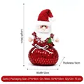 Handmade Christmas gnome plush doll featuring a red sequined base and a tall knitted hat - Sequin Bag Santa Gnome