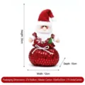 Muñeco de peluche de gnomo de Navidad hecho a mano con base de lentejuelas rojas y gorro de punto - Papá Noel
