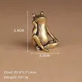 Vintage Messing meditierende Frosch Ornament mit präzisen Maßen und Gewichtsdaten - Meditierender Frosch