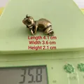 Vintage schlafende Froschfigur aus Messing, Maße 4,1x3,6x2,1 cm, Gewicht 35,8 g - Denkender Frosch