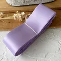 Elegant purple double-faced satin ribbon for DIY garment decoration and sewing - 5 Meters (4cm Wide) / Light Purple