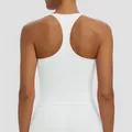 White racerback sports tank top for women, breathable yoga fitness wear - S / Tops / White