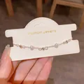 Elegant minimalist silver chain bracelet with delicate pearls and beads for women - Light Purple Beaded Silver Bracelet Style