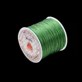 Durable green flat crystal elastic string spool for DIY jewelry and bracelet beading - Grass Green