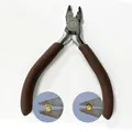 Pince à sertir les bijoux DIY professionnelle avec poignées brunes et acier à ressort - Pince à sertir avec poignée mate (édition spéciale)
