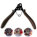 Pinces de fabrication de bijoux DIY professionnelles avec poignées brunes et bec rond - Pince à boucler automatique pour tiges à œil 9-Pin