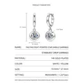 Orecchini pendenti moissanite stella oro 14K specifica tecnica 10,5mm x 27,5mm - Orecchini in moissanite da 1,2 carati a stella a otto punte bubble / Argento
