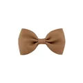 Brown grosgrain ribbon bow hair clip for babies and toddlers, cute hair accessory - Light Brown (846)