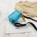 Elegante bolso bandolera de gelatina azul claro transparente para moda de verano - Talla única / Azul lago