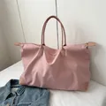 Large capacity pink travel tote bag for women lightweight commute style carry-all - Pink