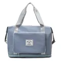 Foldable blue waterproof gym bag featuring dry and wet separation for travel and sport - Foldable Type / 19 Inch / Blue