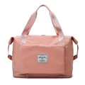 Foldable pink waterproof travel bag with dry-wet separation and large capacity - Foldable Type / 19 Inch / Pink