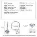 Boucles d'oreilles flocon Moissanite classiques avec base en cuivre de qualité - Style Moissanite Fashion / 1 ct / Argent