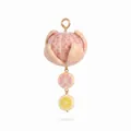 Handcrafted cute fruit-themed copper pendant featuring pomegranate and citrus slice charms - Pink Orange Pendant Only (Without Chain)