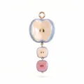 Handcrafted cute triple apple pendant in blue and pink tones for jewelry making - Blue Apple Pendant Only (Without Chain)