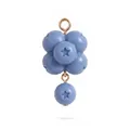 Mignon pendentif breloque myrtille en résine bleue avec détails étoile pour bijoux. - Pendentif Myrtille Seul (Sans Chaîne)