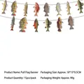 Realistische bunte Fischgirlande für Angelmotto-Partydekorationen 15 Stück Pack - Banner