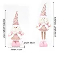 Pink sequined retractable Santa Claus plush doll for Christmas window decoration - Pink Sequin Santa