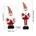 Muñeco de peluche de Papá Noel telescópico de pie para decoración navideña festiva - 50-65cm de Altura (Telescópico) / Papá Noel